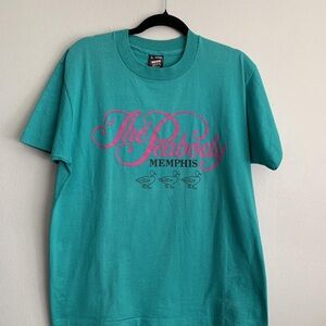 H&M Teal and Pink Graphic Tee